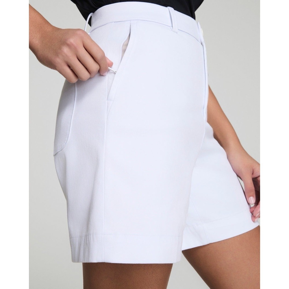 NWT SPANX Supersmooth Stretch Twill Shorts White M High Rise Shaping 360 - Picture 5 of 7